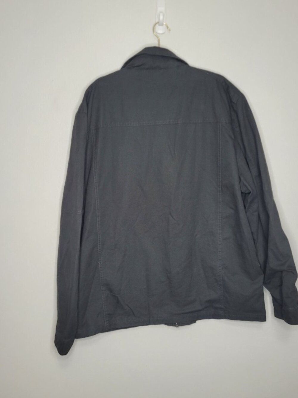 Wenven Field Jacket dark gray zip snap work grunge jacket with pockets size 2x - Picture 2 of 6